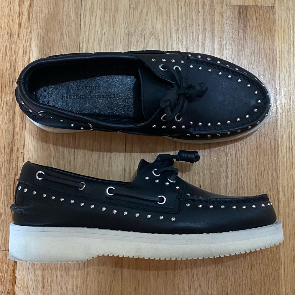 Studded platform loafers